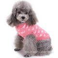 Latest Cute Pink Knitted Princess Style Dog Sweater
